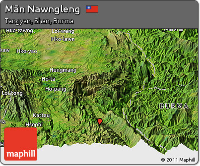 Satellite Panoramic Map of Mān Nawngleng