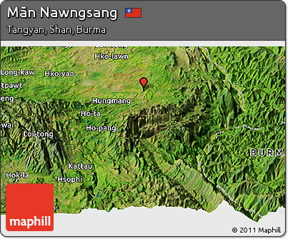 Satellite Panoramic Map of Mān Nawngsang
