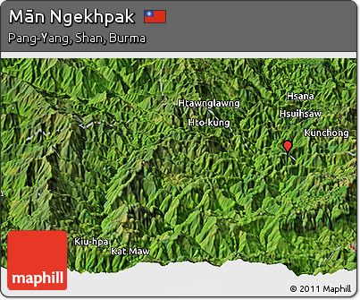 Satellite Panoramic Map of Mān Ngekhpak