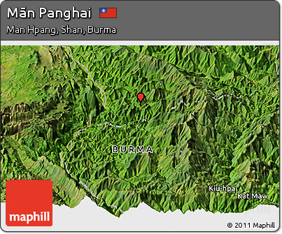 Satellite Panoramic Map of Mān Panghai