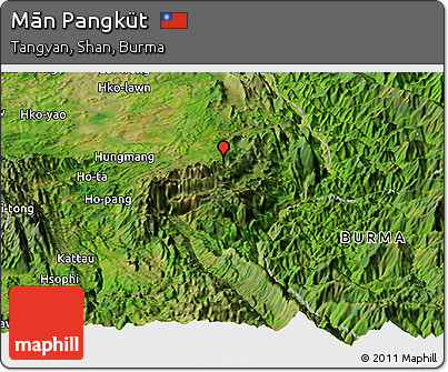 Satellite Panoramic Map of Mān Pangküt