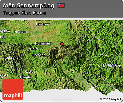 Satellite Panoramic Map of Mān Sannampüng