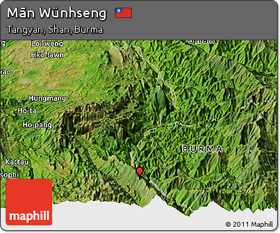 Satellite Panoramic Map of Mān Wünhseng