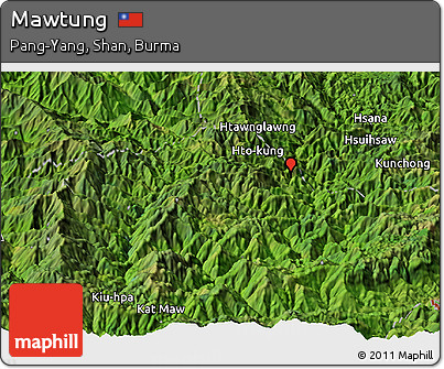 Satellite Panoramic Map of Mawtung