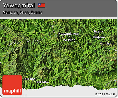 Satellite Panoramic Map of Yawngm'rai