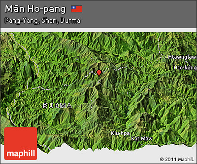 Satellite Panoramic Map of Mān Ho-pang
