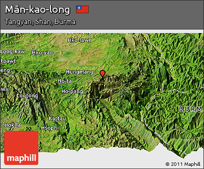 Satellite Panoramic Map of Mān-kao-long