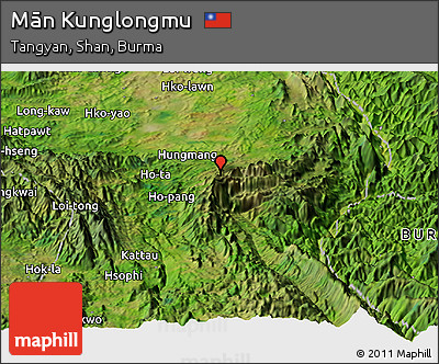 Satellite Panoramic Map of Mān Kunglongmu
