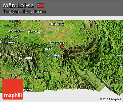 Satellite Panoramic Map of Mān Loi-se