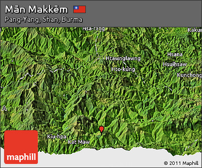 Satellite Panoramic Map of Mān Makkēm