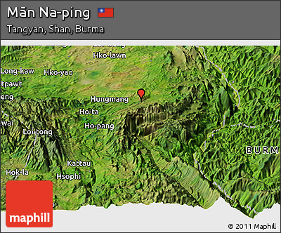Satellite Panoramic Map of Mān Na-ping