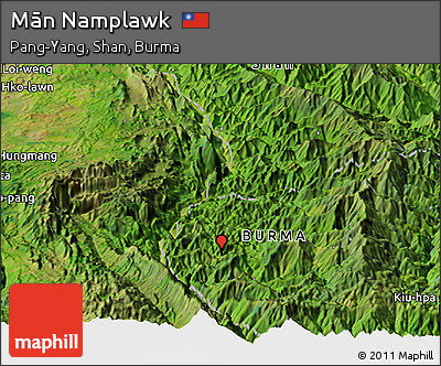Satellite Panoramic Map of Mān Namplawk