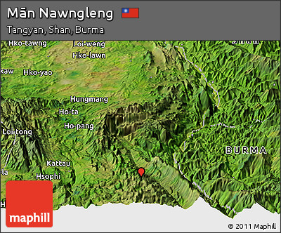 Satellite Panoramic Map of Mān Nawngleng