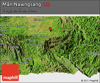 Satellite Panoramic Map of Mān Nawngsang