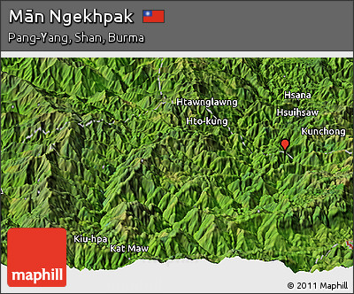 Satellite Panoramic Map of Mān Ngekhpak