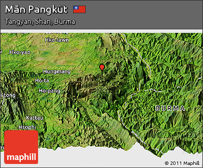 Satellite Panoramic Map of Mān Pangküt