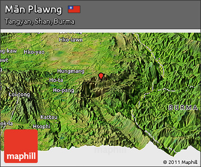 Satellite Panoramic Map of Mān Plawng