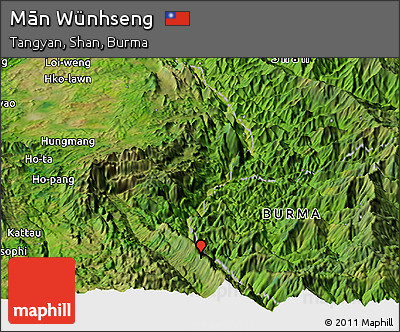 Satellite Panoramic Map of Mān Wünhseng