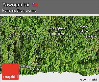 Satellite Panoramic Map of Yawngm'rai