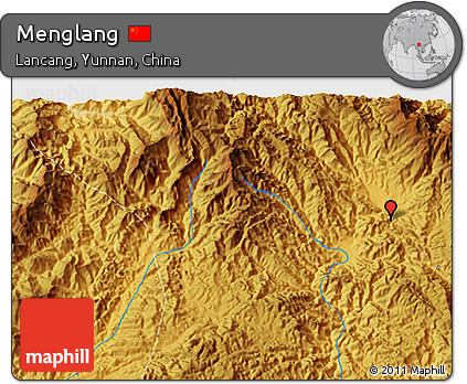 Physical 3D Map of Menglang
