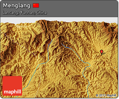 Physical 3D Map of Menglang