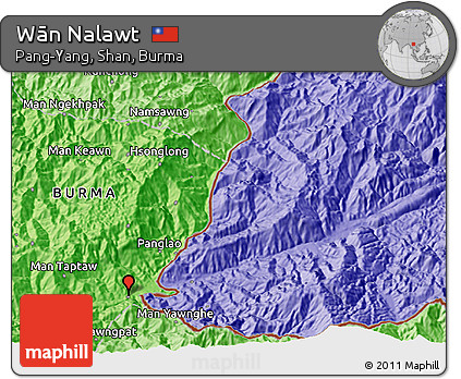 Political 3D Map of Wān Nalawt