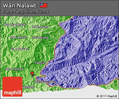 Political 3D Map of Wān Nalawt