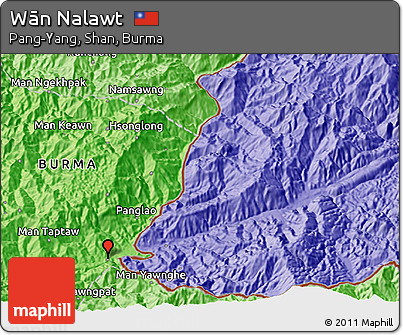 Political 3D Map of Wān Nalawt