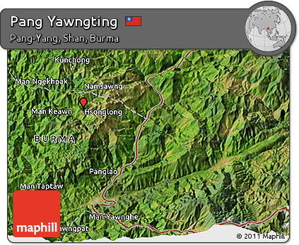 Satellite 3D Map of Pang Yawngting