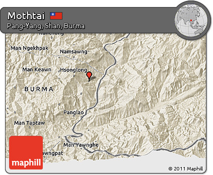 Shaded Relief 3D Map of Mothtai