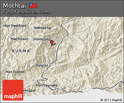 Shaded Relief 3D Map of Mothtai
