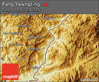 Physical Map of Pang Yawngting