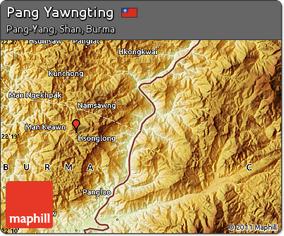 Physical Map of Pang Yawngting