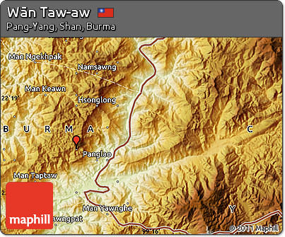 Physical Map of Wān Taw-aw
