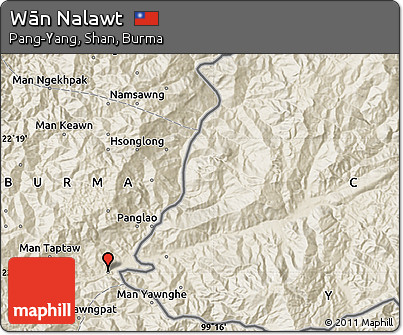 Shaded Relief Map of Wān Nalawt