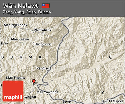 Shaded Relief Map of Wān Nalawt