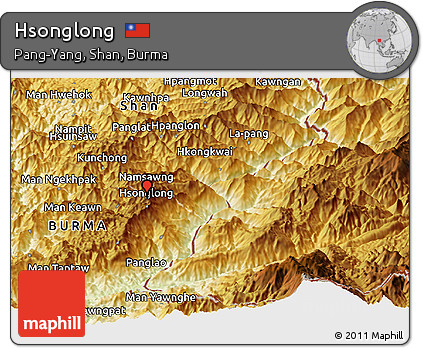 Physical Panoramic Map of Hsonglong