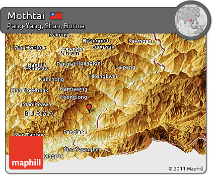 Physical Panoramic Map of Mothtai