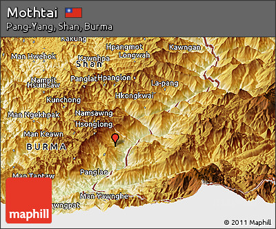 Physical Panoramic Map of Mothtai