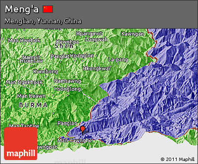 Political Panoramic Map of Meng'a