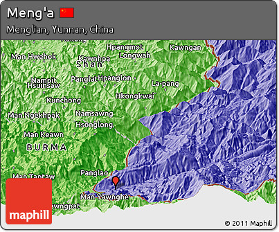 Political Panoramic Map of Meng'a