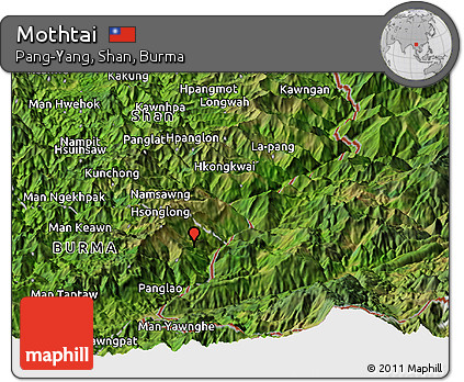 Satellite Panoramic Map of Mothtai