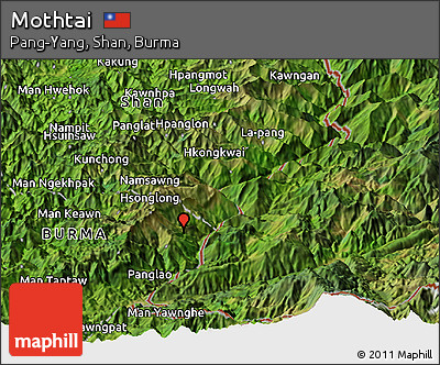 Satellite Panoramic Map of Mothtai