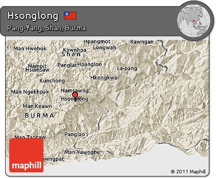Shaded Relief Panoramic Map of Hsonglong
