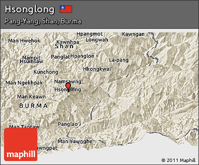 Shaded Relief Panoramic Map of Hsonglong