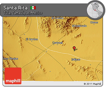 Physical 3D Map of Santa Rita