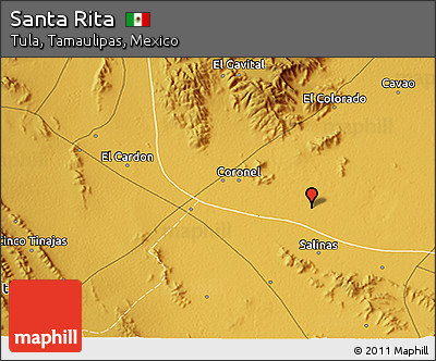 Physical 3D Map of Santa Rita