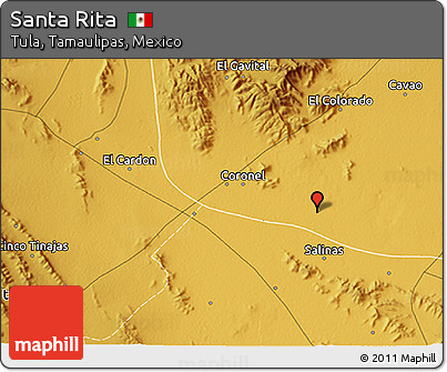 Physical 3D Map of Santa Rita