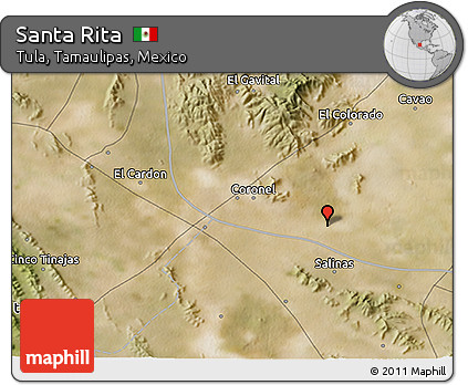 Satellite 3D Map of Santa Rita