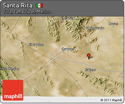 Satellite 3D Map of Santa Rita